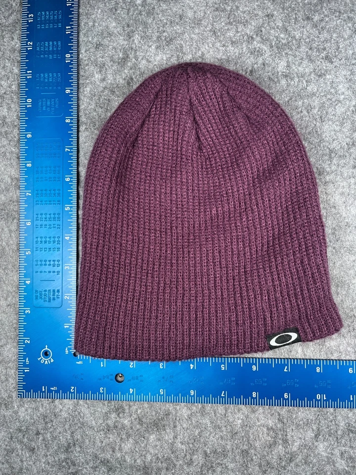 Oakley Beanie Toque Adulto Talla Única Púrpura Tejido 100% Acrílico Esquí Aire Libre Y2K Foto 1 de 4