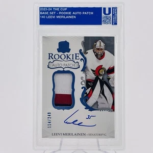 Leevi Merilainen RPA /249 3-clr 💎 2023-24 THE CUP 140 Rookie Patch Auto Ottawa - Picture 1 of 6