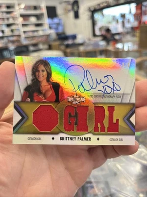 BOOKEND 9/9 BRITTNEY PALMER 2013 knockout Triple Threads Gold Relic Topps - UFC  - Image 1 of 4