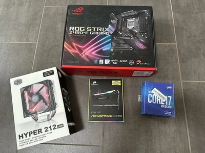 PC Bundle: Asus ROG Strix Z490-E+Intel I7 10700K+Corsair 32GB 3600MHz+Lüfter - Bild 1 von 4