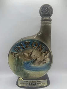 Botella decantadora vintage Arizona The Grand Canyon State Jim Beam vacía 1968 ST - Imagen 1 de 8
