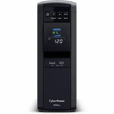 Cyberpower Cp1500Pfclcd 1500Va/1000W Pfc Sine Wave Ups 12 Nema 5-15R 5-15P 3 Yr - Image 1 of 4