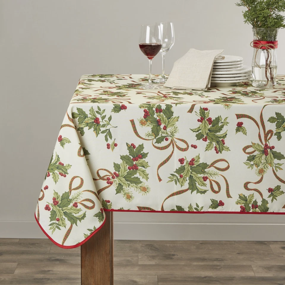 Violet Linen European Seasonal Christmas Ribbons  Tablecloths - Image 1 of 1
