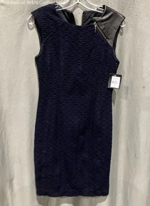 Nanette Lepore Womens Black Midi Basic Dress Size 6 Regular - Picture 1 of 6