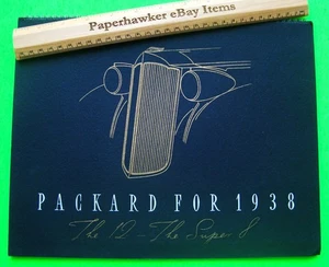 1938 PACKARD 12 & SUPER 8 HUGE PRESTIGE SPIRAL 64-pg COLOR CATALOG Brochure XLNT - Picture 1 of 24