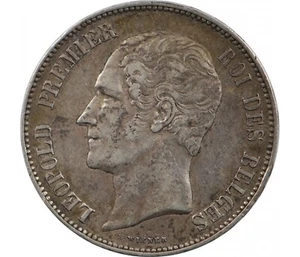 5 Francs BELGIQUE Léopold Premier 1865 - Imagen 1 de 2