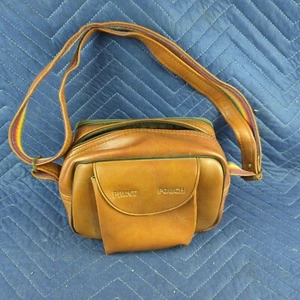 Vtg Kodak Vinyl Instant Camera Bag Tote Rainbow Strap Retro Photography 70’s - Picture 1 of 10
