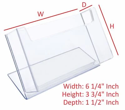 T'z Tagz New Clear 6x4 Inch Slant Back Postcard Holder Display Stand 2 Pack - Image 1 of 4