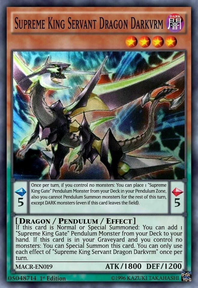 ( SUPREME KING DRAGON DARKWURM ) - Common - MACR-EN019 - 1st - NM - Yu-Gi-Oh - Image 1 of 1