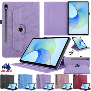 For Samsung Galaxy Tab S9 S10 FE FE+ Tablet Leather Rotating Stand Case Cover - Picture 1 of 49