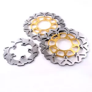 Set Front Rear Disc Brake Rotors For Suzuki GSXR750 2006-2007 - Picture 1 of 9