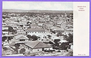 INDIA PAKISTAN KARACHI BIRDS EYE VIEW POSTCARD - Picture 1 of 1