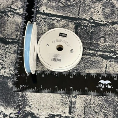 Stampin' Up! MARINA MIST Cotton Ribbon 1/4" wide 10 Yards Set of 2 - Image 1 of 4