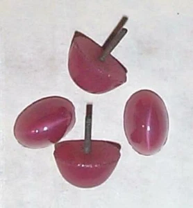 VINTAGE DARK PINK MOONSTONE GLASS STONES WITH WIRE 14 PIECES - Picture 1 of 1