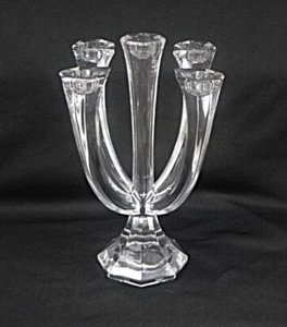 Beautiful 1990s Mikasa Crystal 5 Arm Taper Candle Candlestick Mayfair Collection - Picture 1 of 7