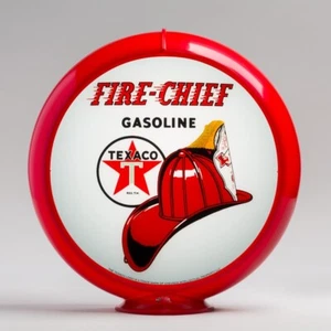 Texaco Fire Chief Zapfsäule Globe 13,5" in rotem Kunststoffgehäuse (G195) - Bild 1 von 1