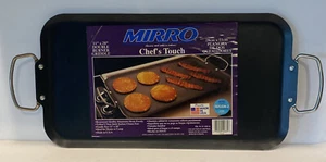 Griddle Non Stick Mirro Double Burner 11” x 20” Chefs Touch USA New With Sticker - Picture 1 of 12