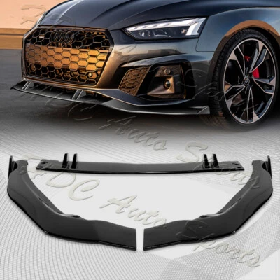 Alerón divisor alerón parachoques delantero pintado negro para Audi A5 S5 S-Line 2020-2022 Foto 1 de 4