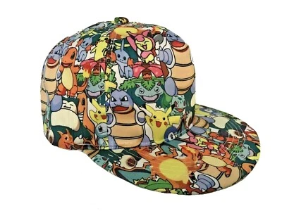 Pokemon Hat Cap Snapback Kids Gaming Pikachu Cartoon Anime Pokeball - image 1 of 4