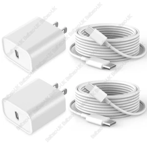 For iPhone 15 Pro Max iPad Fast Charger USB C Cable 3/6ft 20W PD Power Adapter - Picture 1 of 20