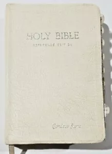 Holy Bible KJV White Letter Reference Concordance Genuine Leather Nelson - Picture 1 of 9
