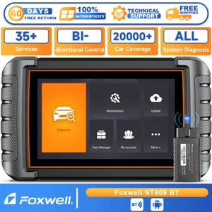 FOXWELL NT809BT BiDirectional Car Diagnostic Scan Tool Full System Code Reader - Picture 1 of 9