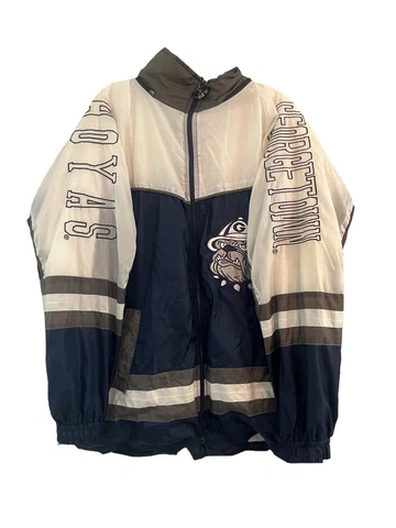 Vintage Tank Windbreaker Georgetown Hoyas Jacket Size L NCAA Basketball Cover