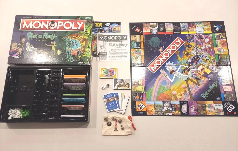 Monopoly Rick And Morty Adult Swim Edición Limitada Juego de Mesa Hasbro Completo Foto 1 de 4
