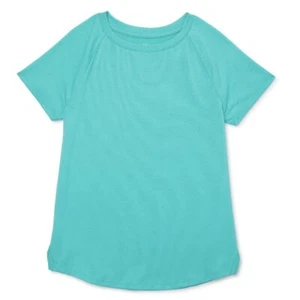 Athletic Works Girls Active Short Sleeve Tee XS 4-5 New with Tags Surfside Blue - Picture 1 of 4