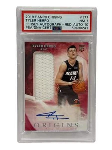 2019 Panini Origins Tyler Herro Jersey Autograph - Red /99 Rookie Card #177 PSA - Picture 1 of 4