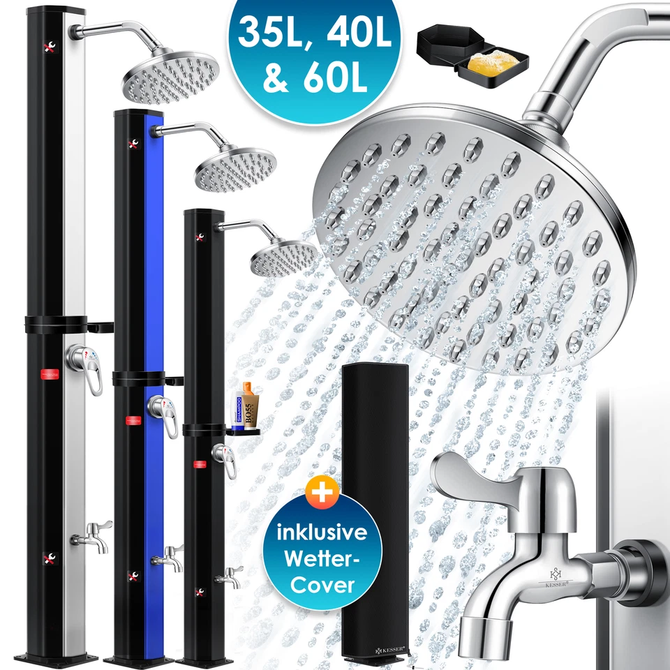 KESSER® Solardusche 35L Gartendusche Pooldusche Camping Solar Dusche Regendusche - Bild 1 von 1