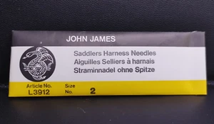 John James Saddlers Harness Needles: QTY 50: No. L3912: Size 2: New Old Stock - Picture 1 of 6