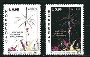 HONDURAS 1992, INTL. CONF. SULL'AGRICOLTURA - 50° ANNIVERSARIO, Scott C853-C854, MNH - Foto 1 di 1