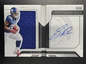 2018 Panini Playbook Saquon Barkley #204 Rookie Patch Auto Booklet 91/99 - Picture 1 of 2