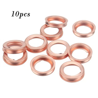 Gasket Washer Parts High Reliability Metal Reliability Replacement 10PCS - Image 1 of 4