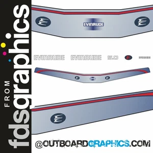Evinrude 5hp two stroke (1997) outboard engine decals/sticker kit - Picture 1 of 1