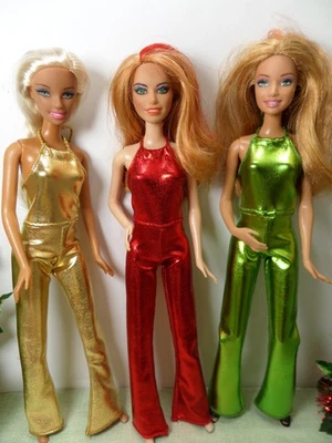 PETRAS SELBST ENTWORFENE & GENÄHTE KLEIDUNG 💙 Overall Catsuit, 11 Farben 💙 Kleidung für Mode Puppen: NORMAL,CURVY,VINTAGE