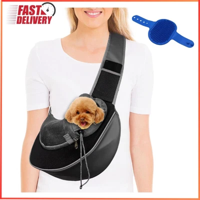 Pet Dog Cat Puppy Sling Bag Breathable Mesh Shoulder Bag Pet Carrier Travel Bag - Image 1 of 4