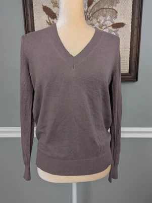 Suéter Y2K Moda Internacional Para Mujer Mediano Seda Mezcla Cachemira Cuello en V Pullover Foto 1 de 4