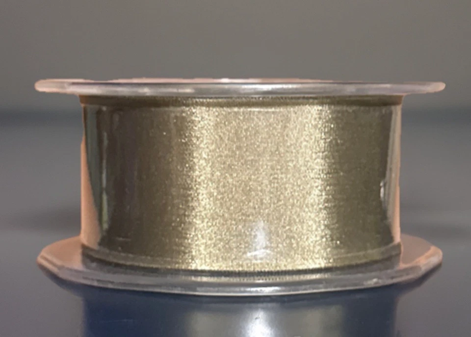 May Arts Antique Gold Shimmer Satin 1 Inch Ribbon - Image 1 of 1