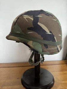 US Army - PASGT Combat Helmet - L - With Woodland M81 Helmet Cover 1989. - Picture 1 of 7