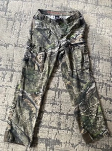 Mossy Oak Brush Camo Camouflage Mens S 28-30 Midweight Cargo Pockets Zippers EUC - Picture 1 of 16