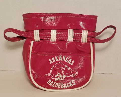 Vintage Arkansas Razorbacks Cinch Purse Handbag Cover