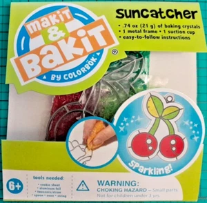 Makit & Bakit CHERRIES Suncatcher Kit Craft Kids Teen Baking Crystals Craft - Picture 1 of 6