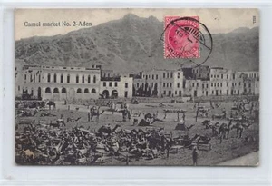 Yemen - ADEN - Camel Market - Publ. I. Benghiat Son 5051 - Picture 1 of 2