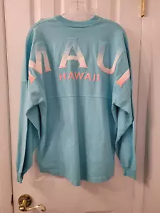SPIRIT JERSEY LONG SLEEVE MAUI HAWAII AQUA SHIRT/TOP SIZE SMALL NEW WITH TAGS - Picture 1 of 3
