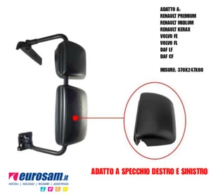 CALOTTA SPECCHIO DX/SX PER RENAULT PREMIUM MIDLUM KERAX VOLVO FL FE DAF LF CF - Imagen 1 de 4
