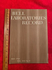 Bell Laboratories Record, May 1938, Vol. XVI, No. 9 - Picture 1 of 2
