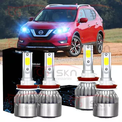 Hi/Lo Bulbs H9 + H11 8000K LED Headlight Kit For Nissan Rouge 15-17 Sentra 13-17 - Image 1 of 4
