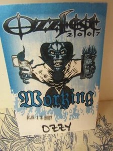 Vtg. 8/12/07 Ozzfest Alpine Valley East Troy, WI Unused Working Pass - Picture 1 of 4